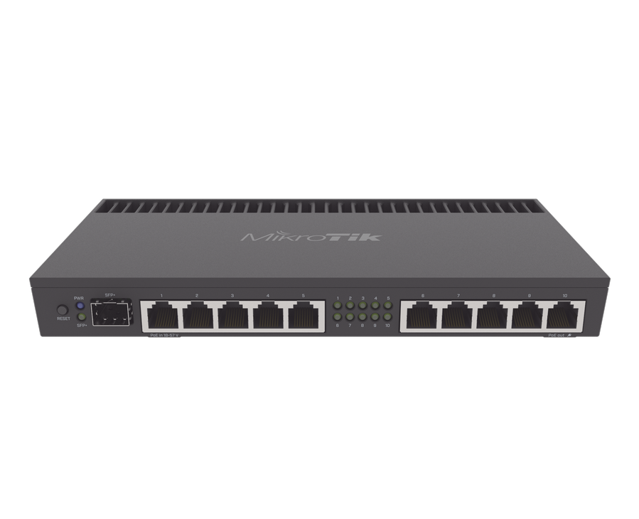 4011 (RB4011iGS+RM) RouterBoard, CPU 4 Núcleos, 10 Puertos Gigabit Ethernet, 1 puerto SFP+